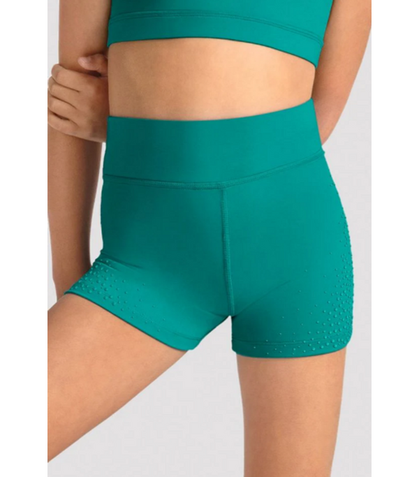 Short de Danse Bloch Femme M90004L - Taille Haute & Imprime Scintillant