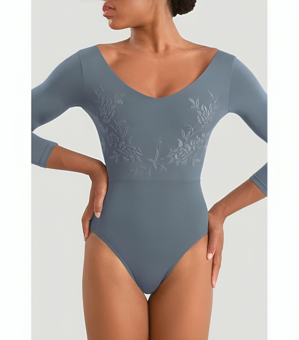 Justaucorps Danse Classique Femme Mirella M60003LM Brodé Manches 3/4