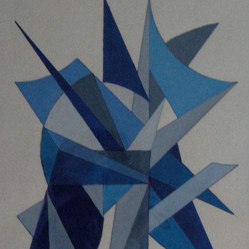Abstraction - Gouache sur papier - Aurore Collard