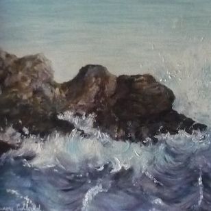 La mer - Peinture à l’huile - Aurore Collard