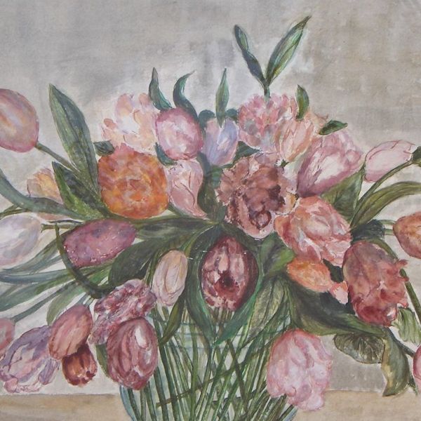 Bouquet de tulipes - Aquarelle - Aurore Collard