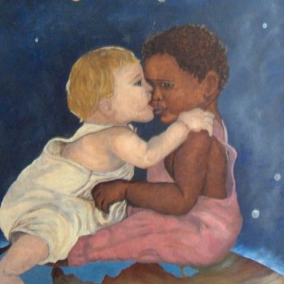 Bébé sagesse - Peinture à l’huile - Aurore Collard