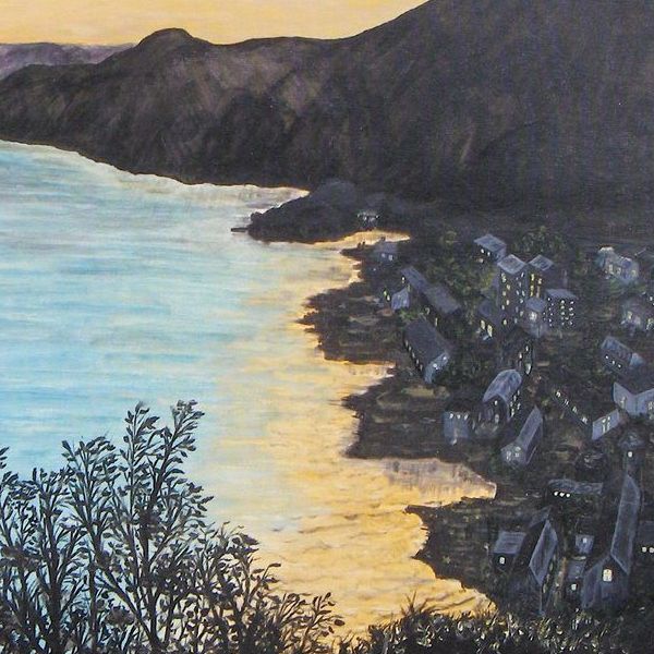 Soir au bord de la mer - Peinture à l’huile - Aurore Collard