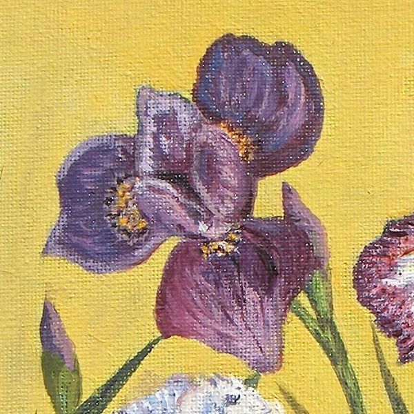 Les iris - Peinture à l’huile - Aurore Collard