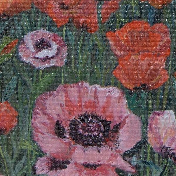 Fleurs de pavots - Peinture à l’huile - Aurore Collard